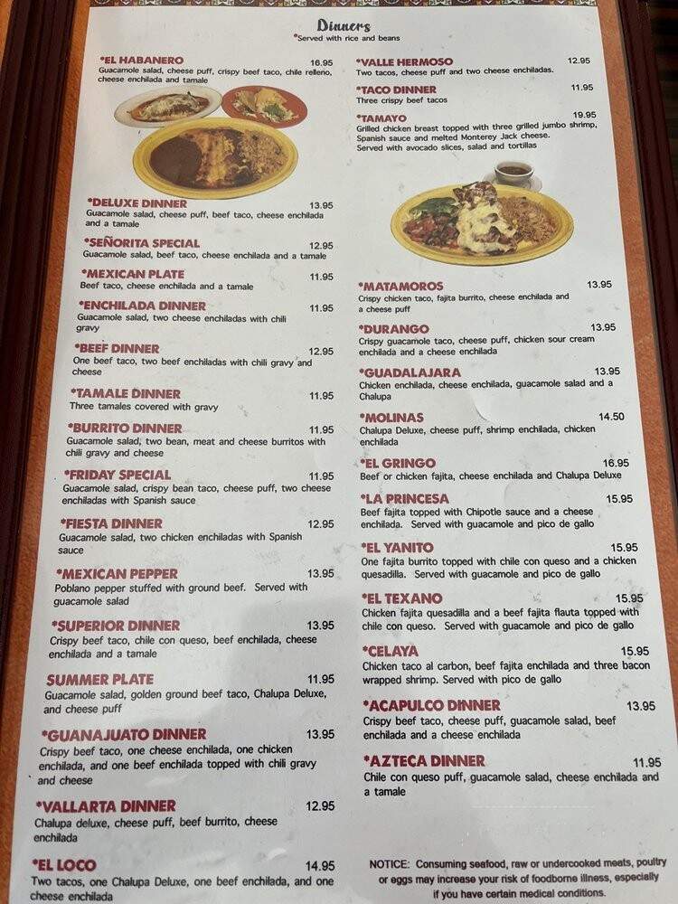 El Habanero - Katy, TX menu_pic