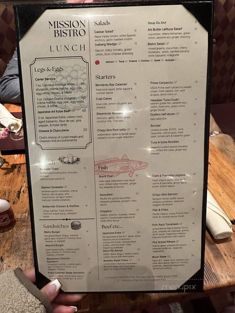 Mission Bistro - Carmel-by-the-Sea, CA menu_pic