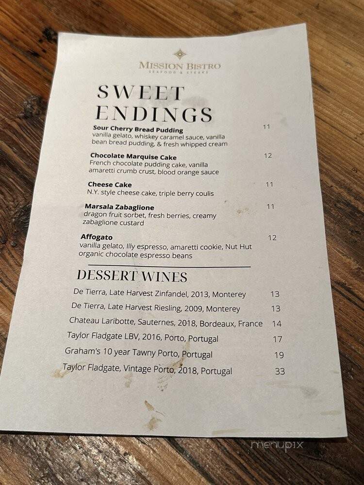 Mission Bistro - Carmel-by-the-Sea, CA menu_pic
