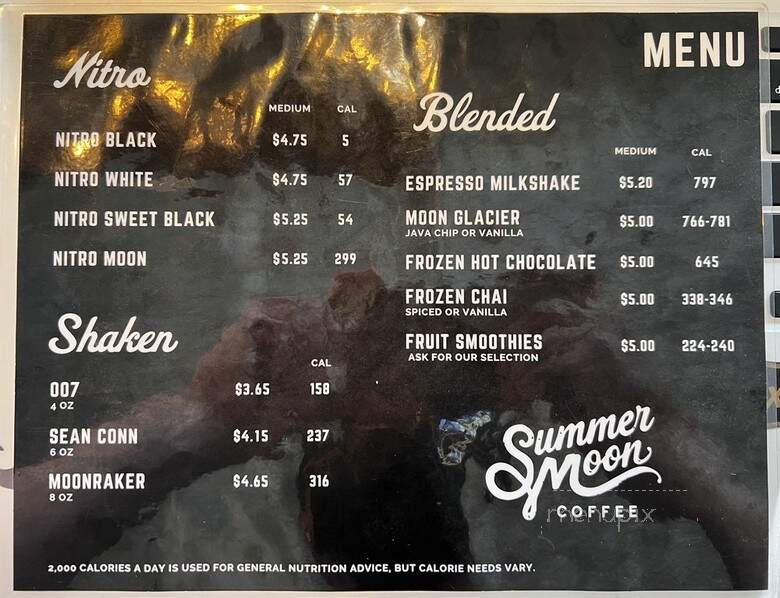Summer Moon Coffee - Fort Worth, TX menu_pic