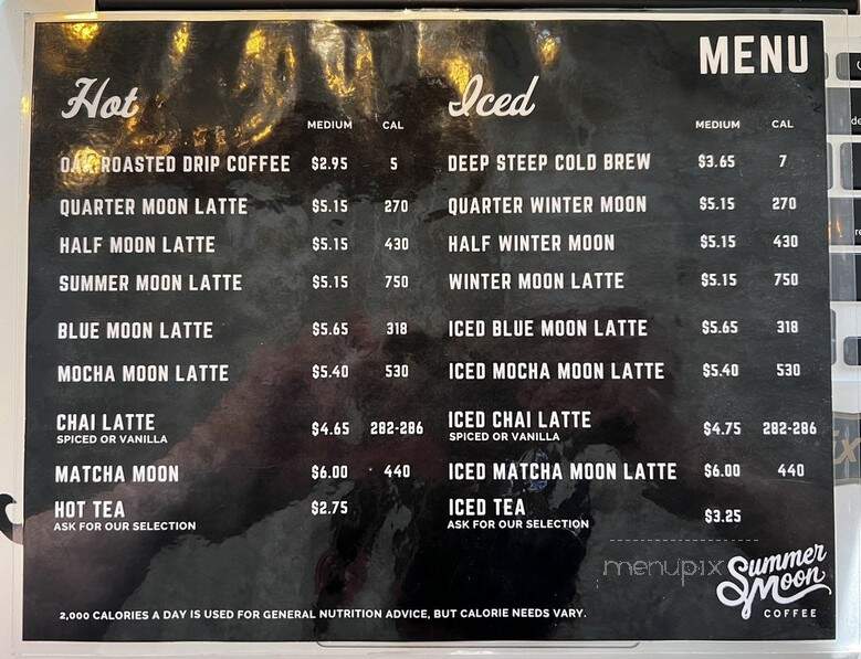 Summer Moon Coffee - Fort Worth, TX menu_pic