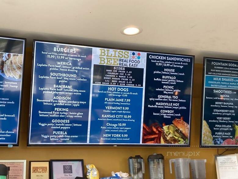 Bliss Bee - South Burlington, VT menu_pic