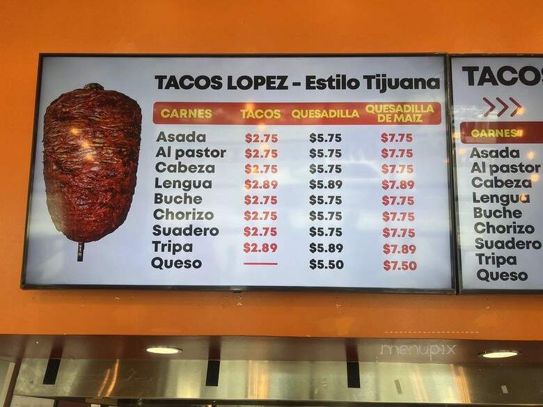 Tacos Lopez - West Jordan, UT menu_pic