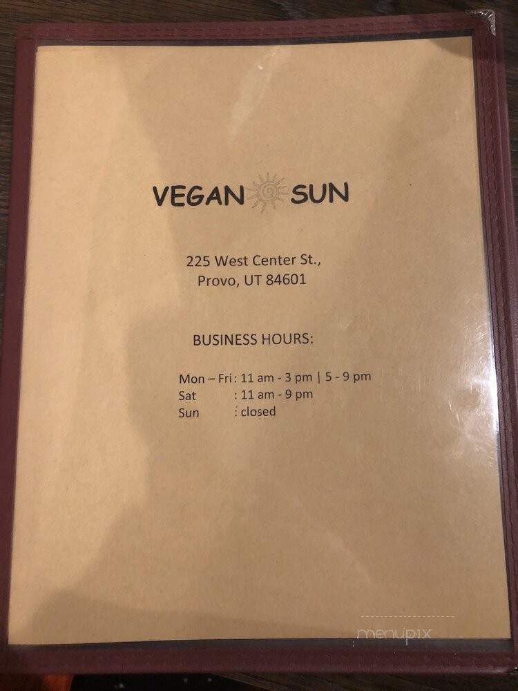 Vegan Sun - Provo, UT