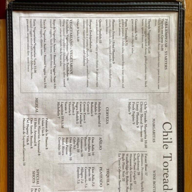 Chile Toreado - Chicago, IL menu_pic