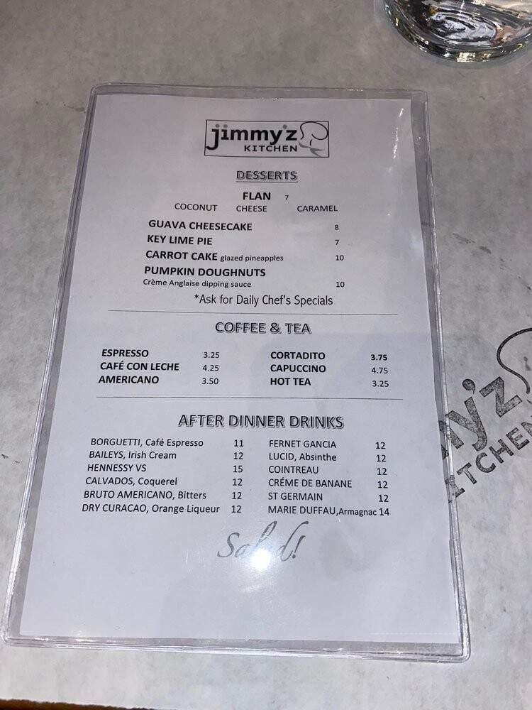 Jimmy'z Kitchen Marietta - Marietta, GA menu_pic