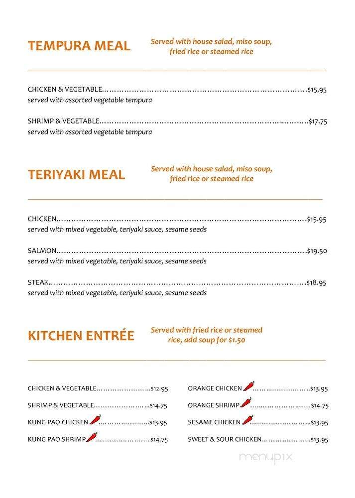 UMI Sushi & Hibachi - Blaine, MN menu_pic