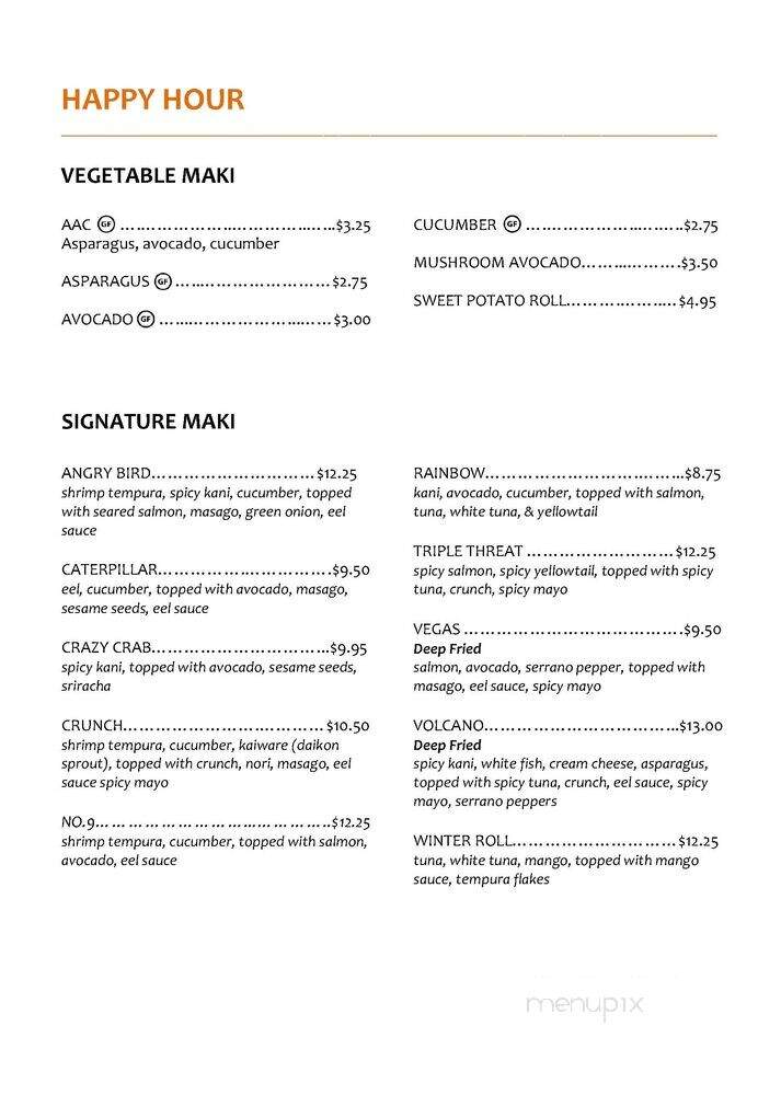 UMI Sushi & Hibachi - Blaine, MN menu_pic