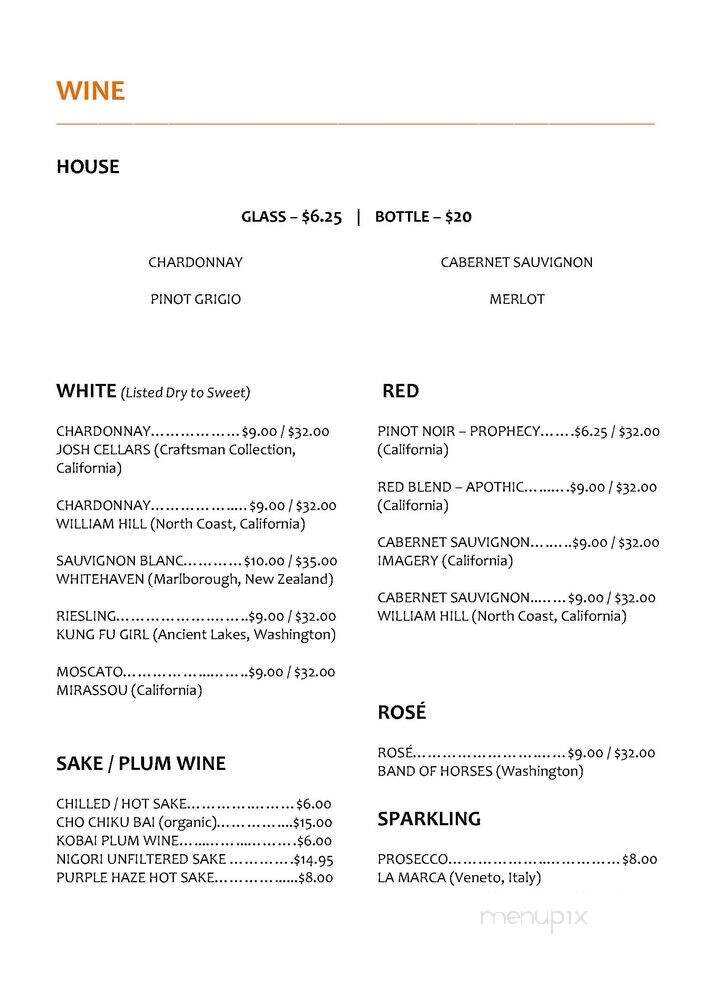 UMI Sushi & Hibachi - Blaine, MN menu_pic