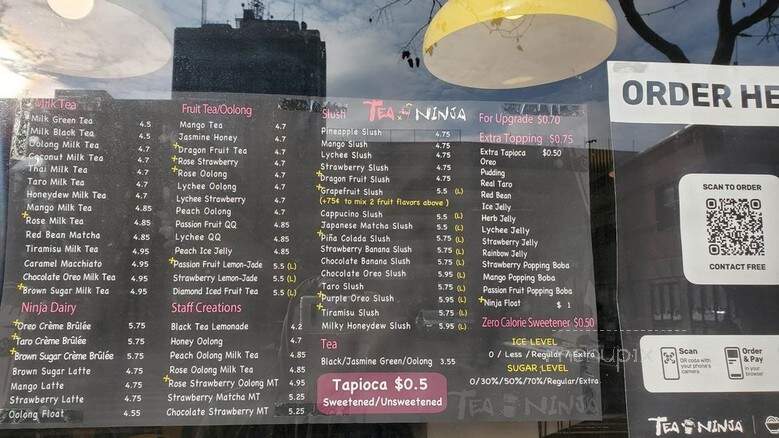 Tea Ninja - Ann Arbor, MI menu_pic