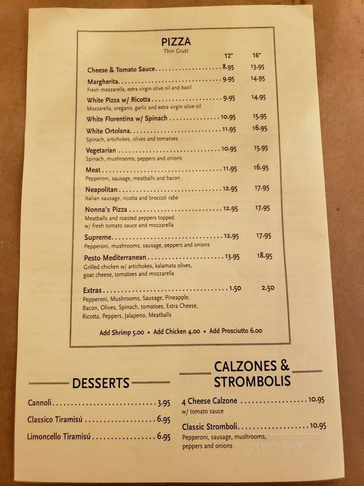Fortunato's Pizzeria Al Fresco - Gulfport, FL menu_pic