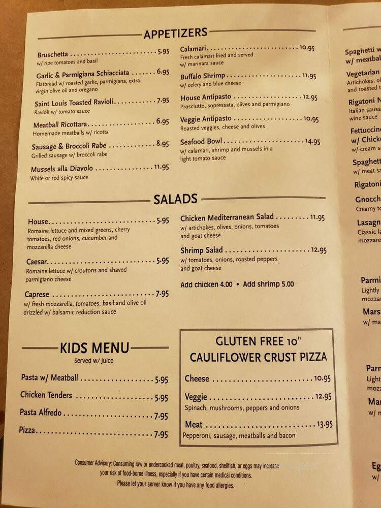 Fortunato's Pizzeria Al Fresco - Gulfport, FL menu_pic