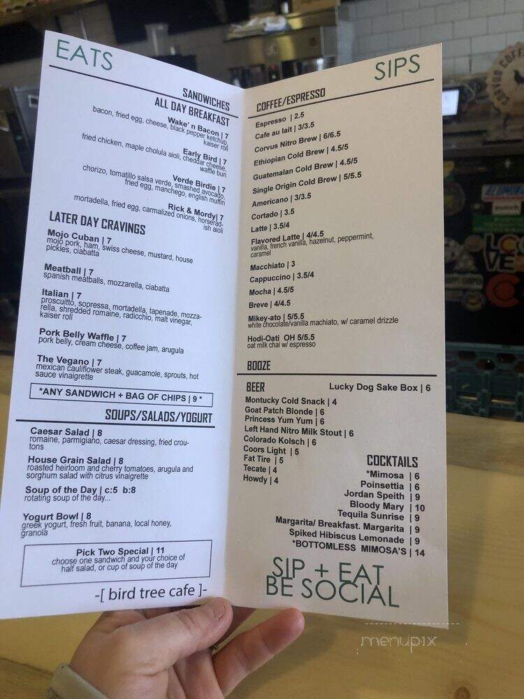 Bird Tree Cafe - Colorado Springs, CO menu_pic