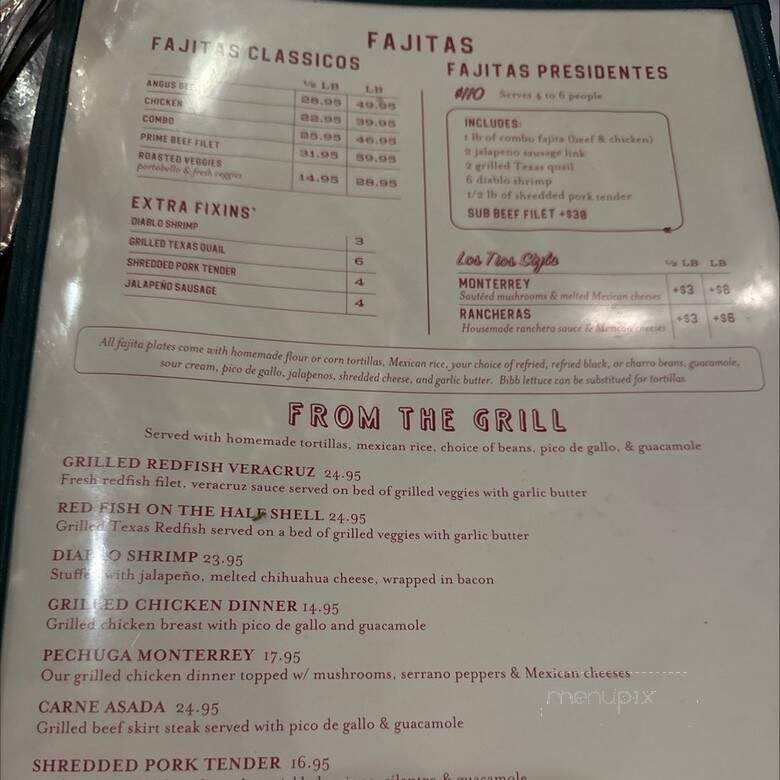 Los Tios - Houston, TX menu_pic