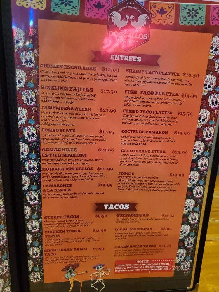 Dos Gallos Taqueria - Las Vegas, NV menu_pic