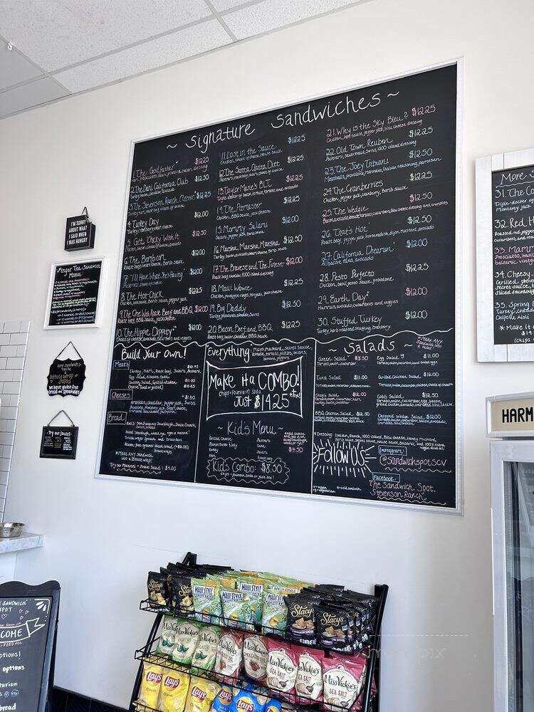 The Sandwich Spot - Stevenson Ranch, CA menu_pic