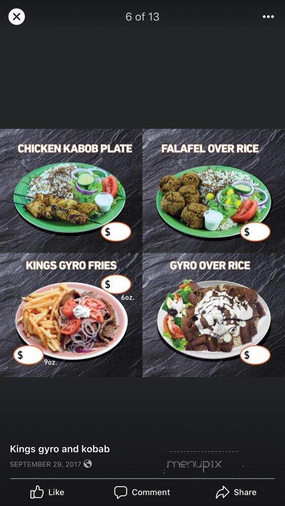 Kings Gyro And Kobab - Venice, CA menu_pic