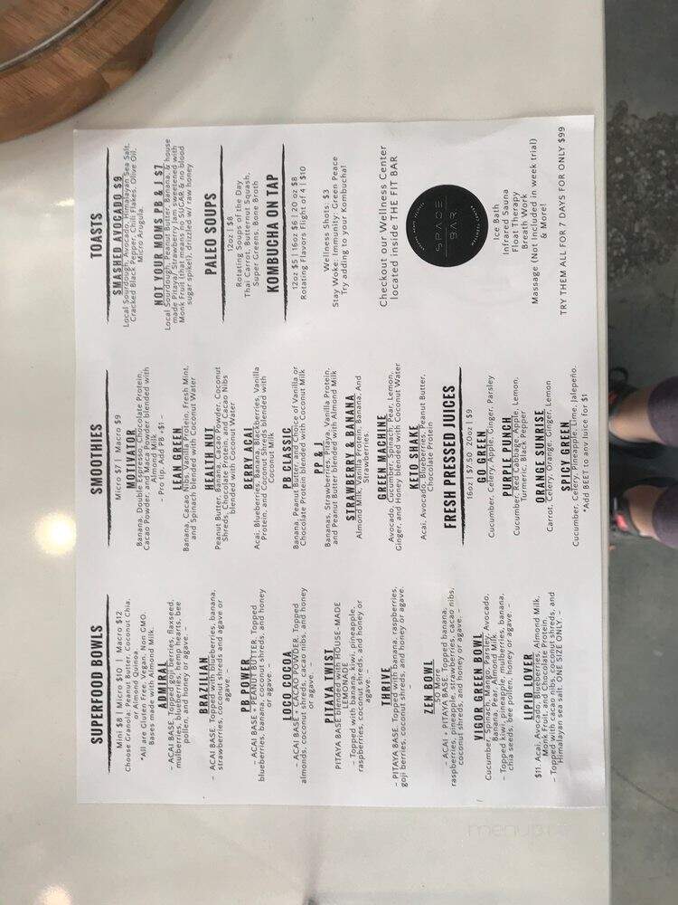 Fit Bar Superfood Cafe - Pasadena, CA menu_pic