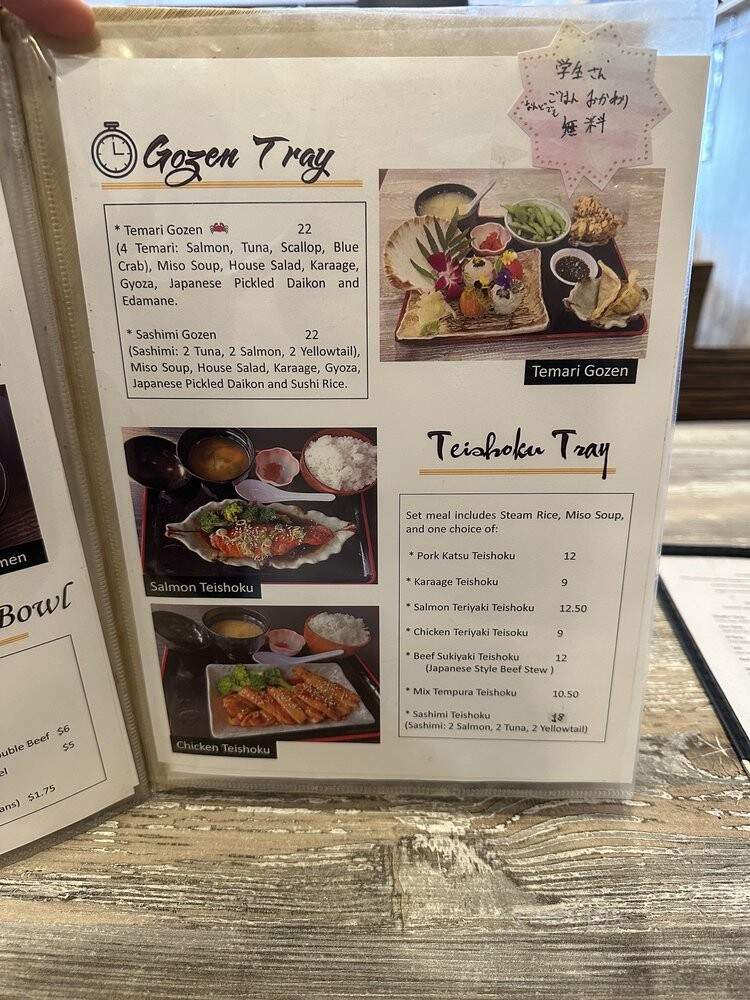 Temari-zushi - San Diego, CA menu_pic