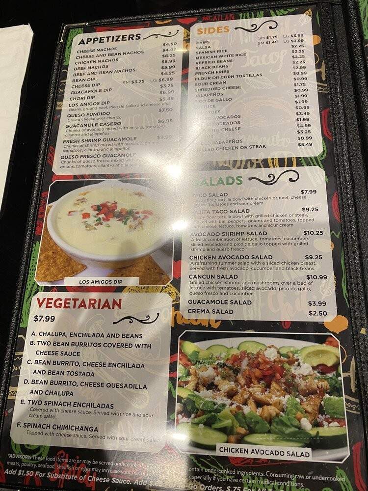 Los Amigos Mexican Restaurant - Nashville, TN menu_pic