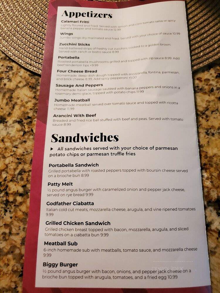 Rocky's Ristorante - Macomb, MI menu_pic