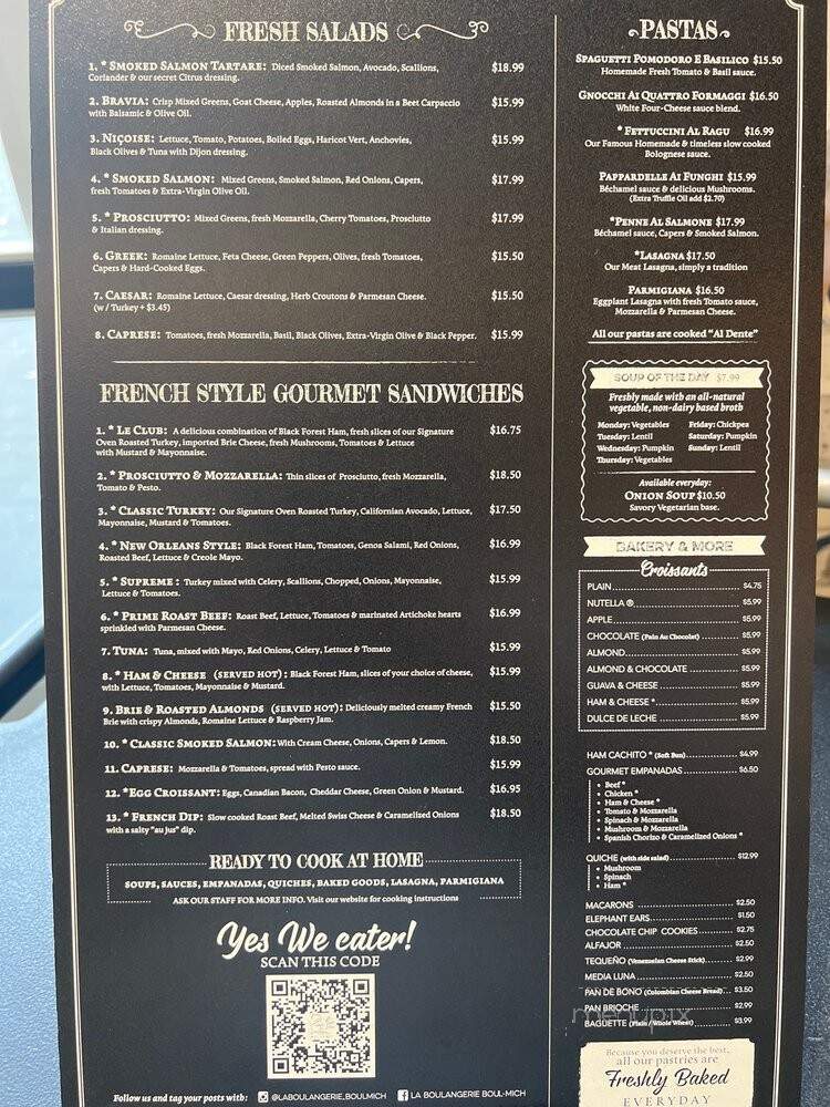 La Boulangerie Boul'Mich - Boca Raton, FL menu_pic