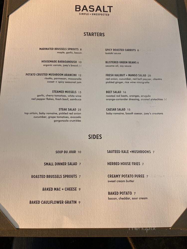 Basalt - Ellensburg, WA menu_pic