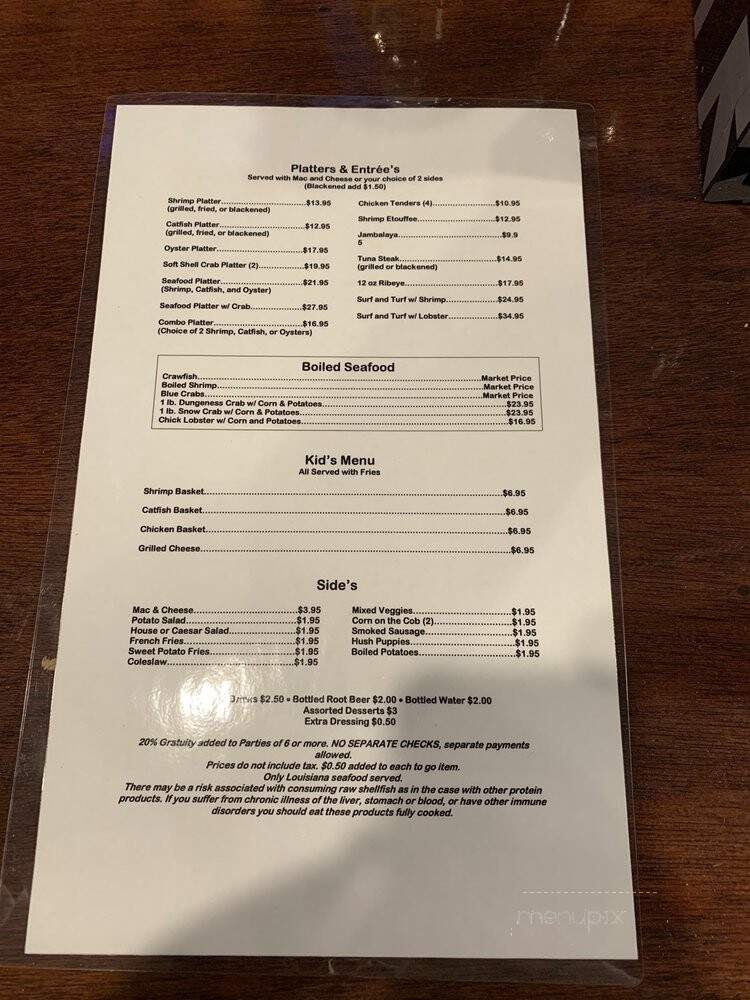 Buoy's Boiling Pot - Metairie, LA menu_pic