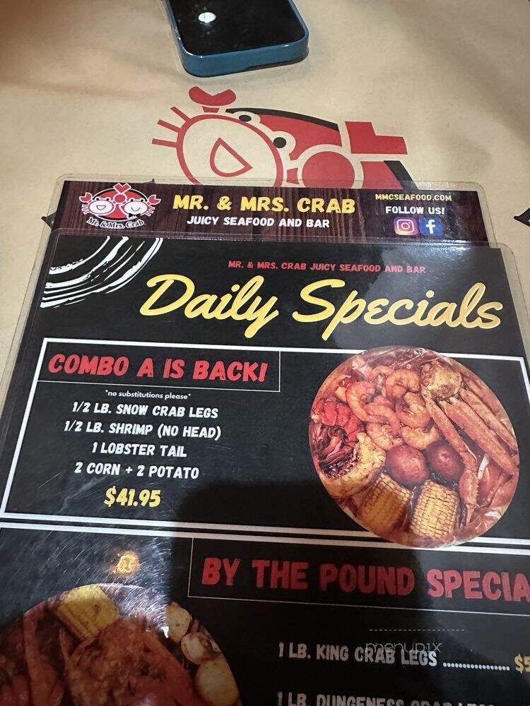 Mr. & Mrs. Crab - Kissimmee, FL menu_pic