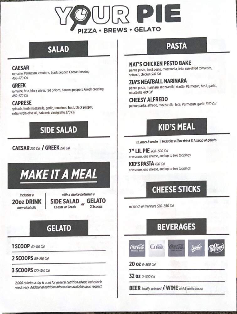 Your Pie - Orlando, FL menu_pic