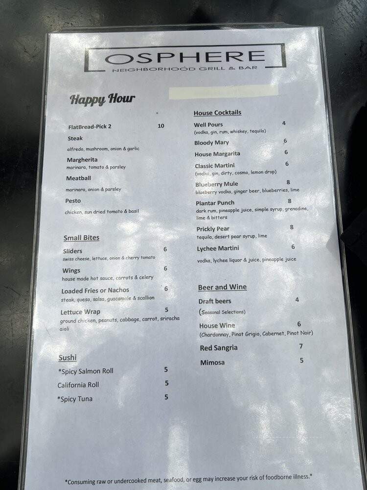 Osphere Neighborhood Grill and Bar - Orlando, FL