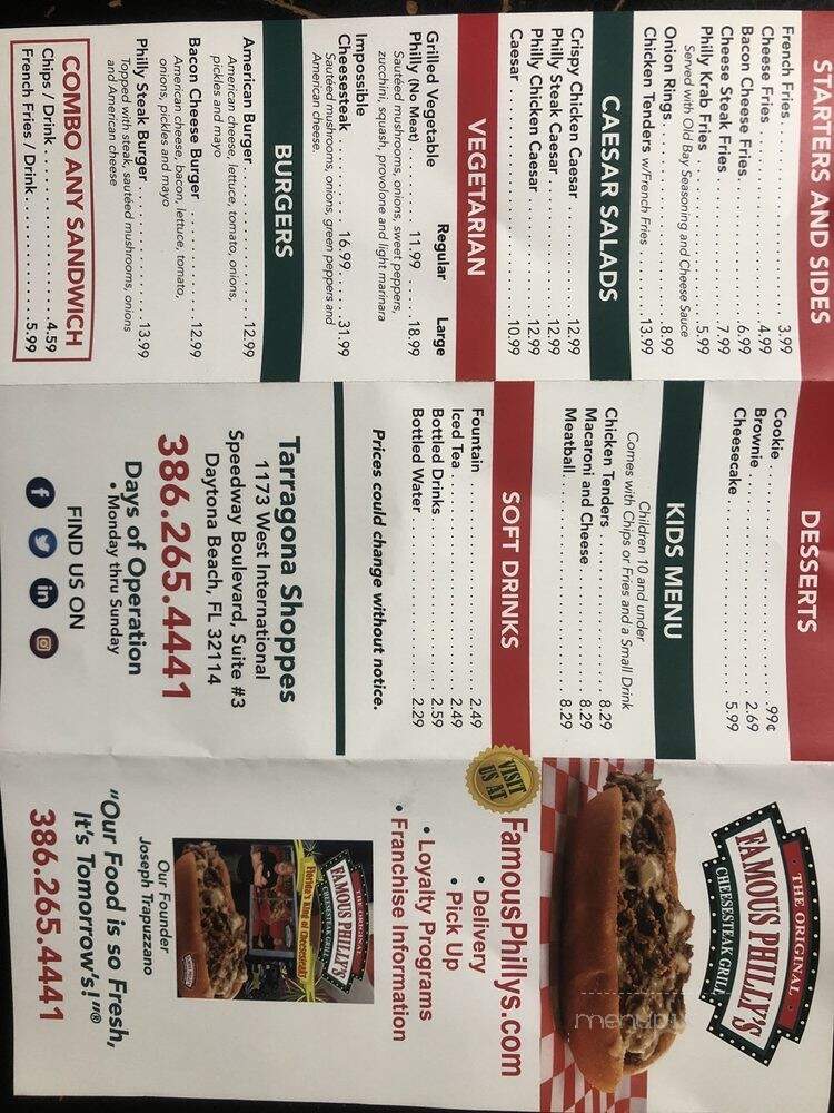 Famous Philly's Cheesesteak Grill - Daytona Beach, FL