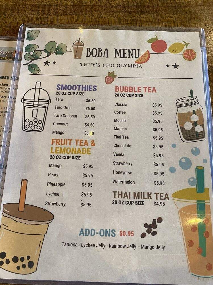 Thuy's Pho - Olympia, WA menu_pic