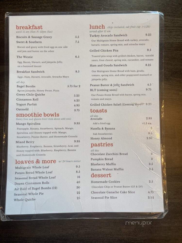 Front Porch Coffee Co. & Bakery - Abilene, TX menu_pic