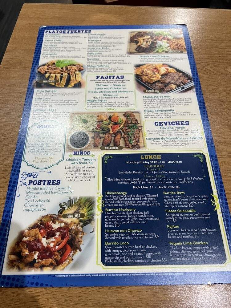 Fiesta Azul Tequila House - Melbourne, FL menu_pic