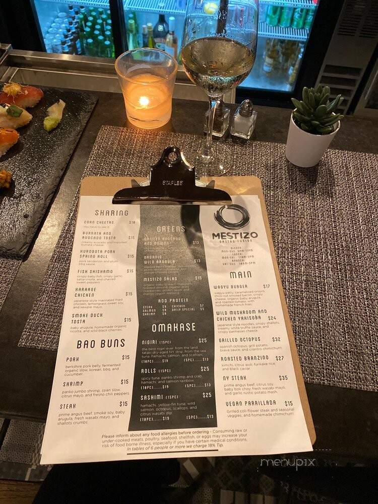 Mestizo Gastro Fusion - Bay Harbor Islands, FL menu_pic