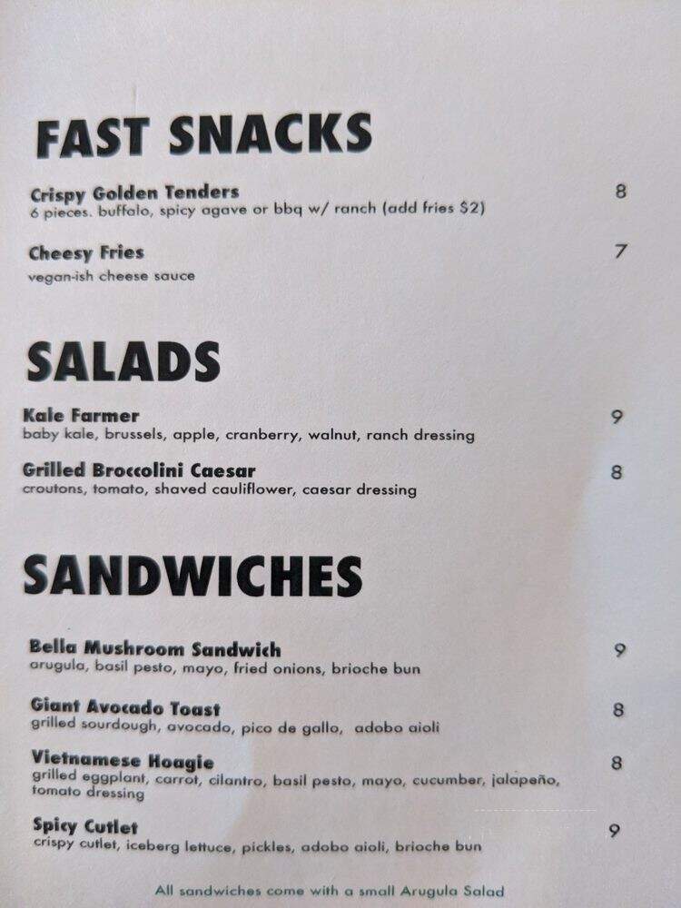 Vegan-ish - Philadelphia, PA menu_pic