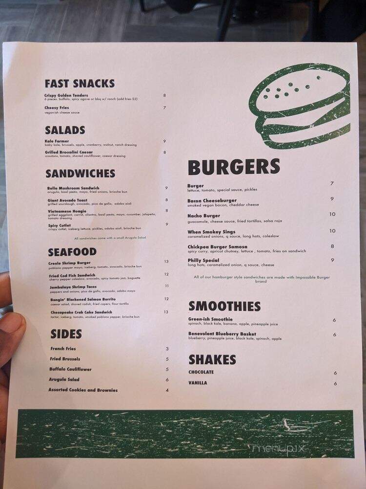 Vegan-ish - Philadelphia, PA menu_pic