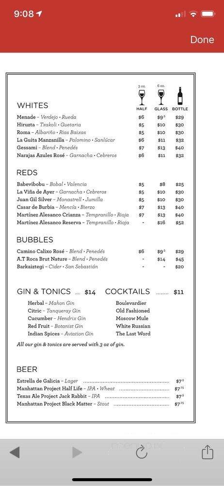 Sketches Of Spain - Dallas, TX menu_pic