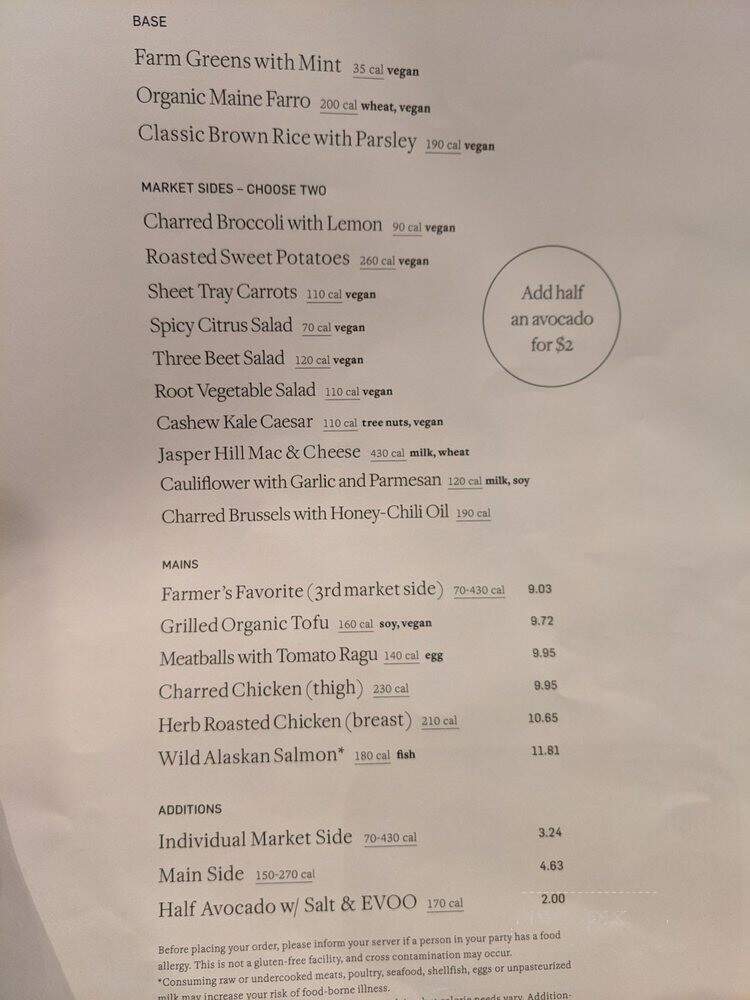 Dig - Philadelphia, PA menu_pic