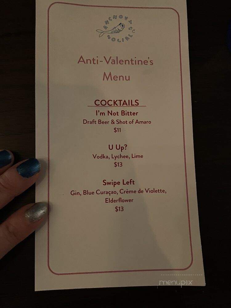 Anchovy Social - Washington, DC menu_pic
