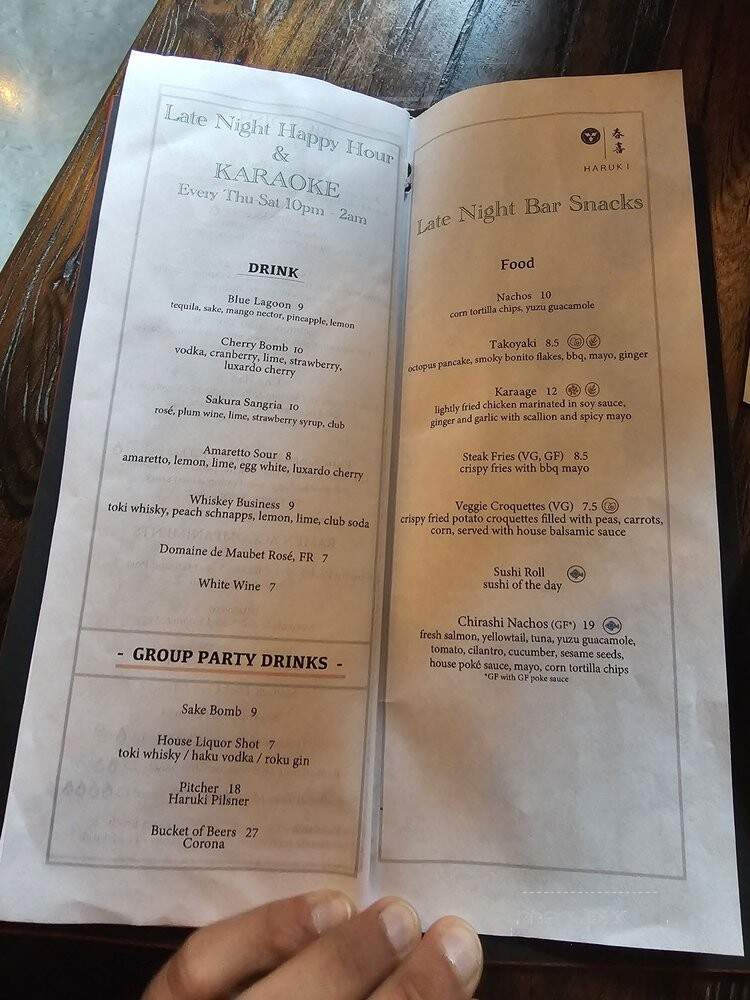 Haruki Ramen and Izakaya - Norwalk, CT menu_pic