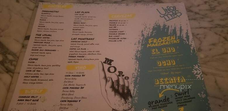 Uno Mas - Dallas, TX menu_pic