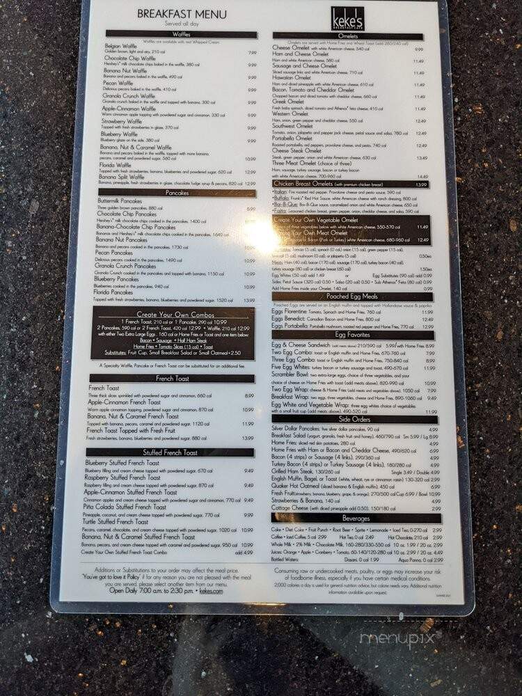 Keke's Breakfast Cafe - Fort Myers, FL menu_pic
