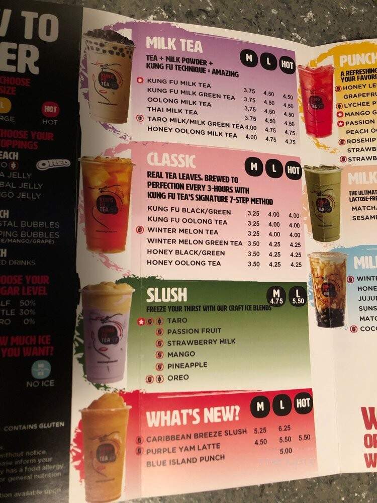 Kung Fu Tea - Rochester Hills, MI menu_pic