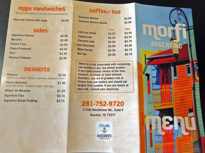 Morfi Argentino - Houston, TX menu_pic
