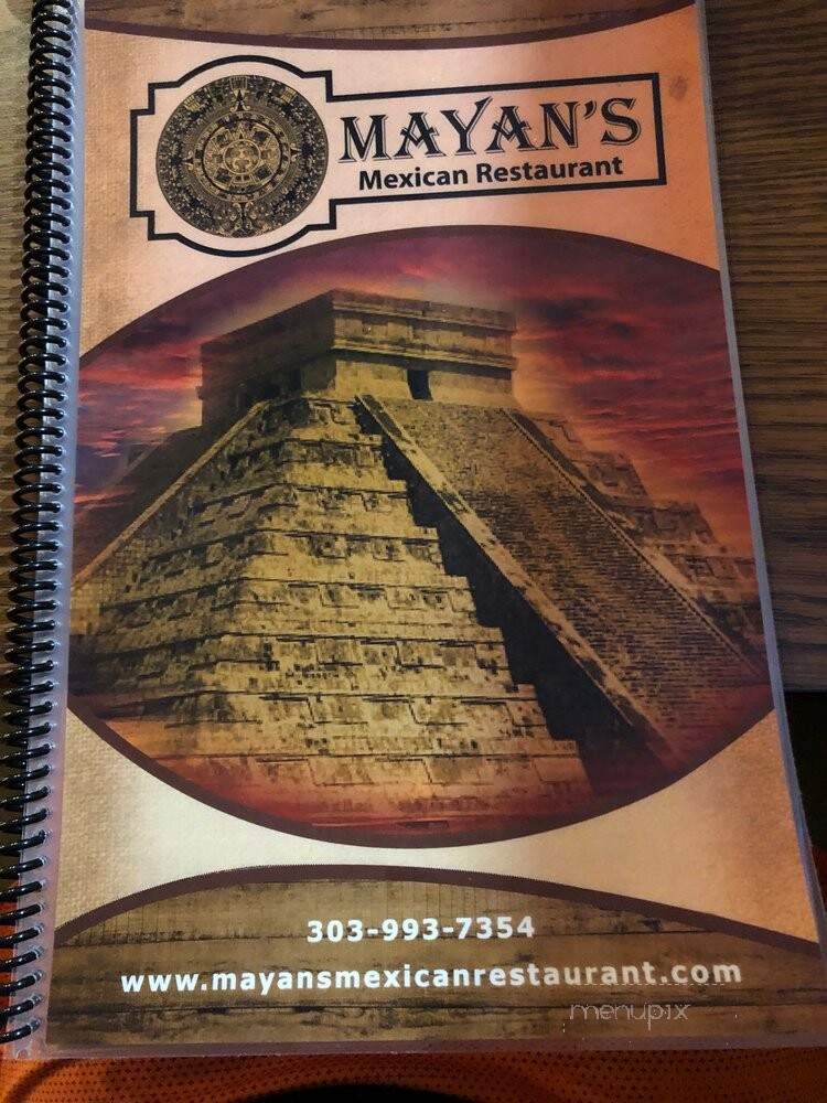 Mayans Mexican Restaurant - Westminster, CO menu_pic