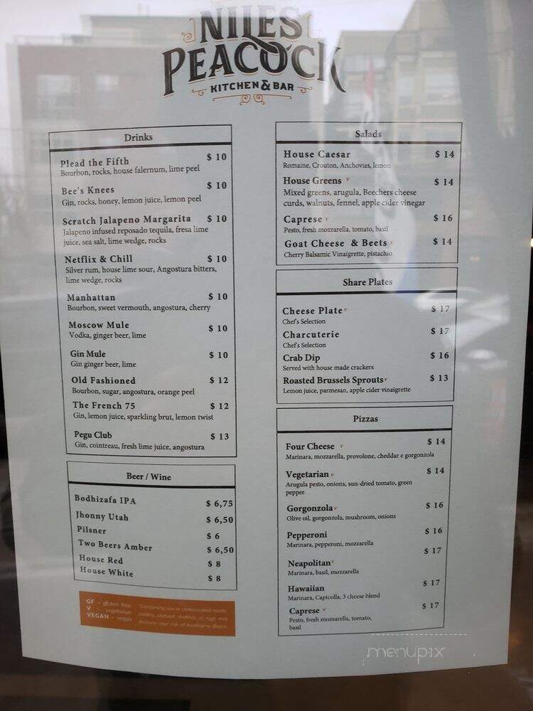 Niles Peacock Kitchen & Bar - Seattle, WA menu_pic