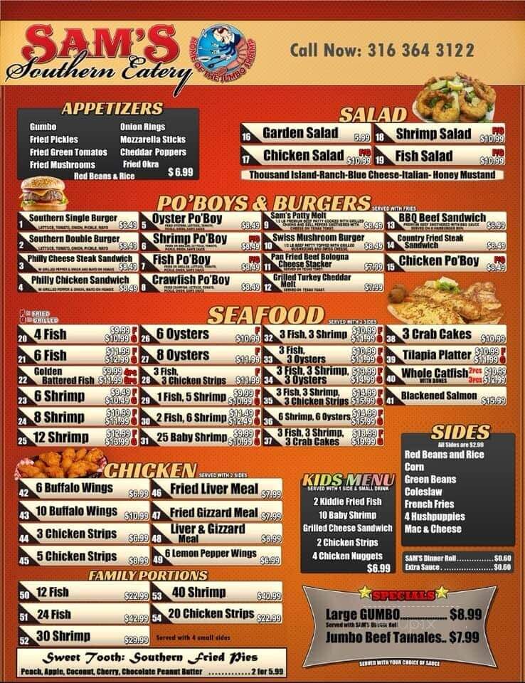 Sam's Southern Eatery - Wichita, KS menu_pic