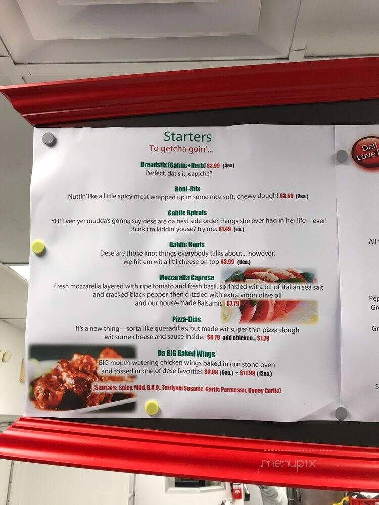 The NY Slice - Greenwood, IN menu_pic